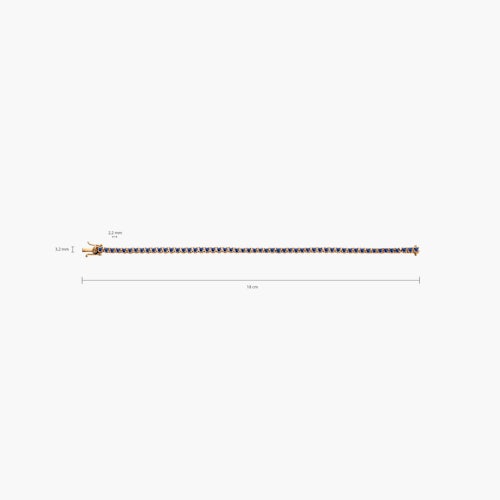 Bransoletka tenisowa Luminy 3,2mm: złoto, niebieskie szafiry